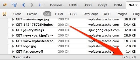 不使用gzip壓縮的結果