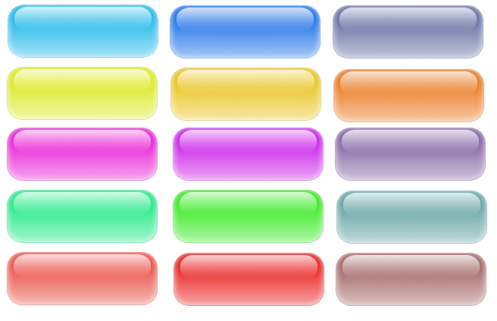 15個水晶透明光亮按鈕(png)
