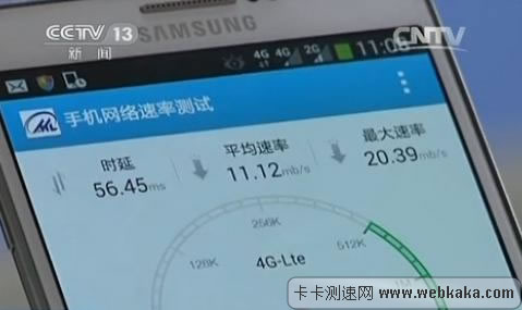 4G平均網速每秒11.12兆