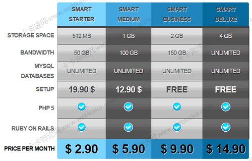 實例1：漂亮的CSS3表格