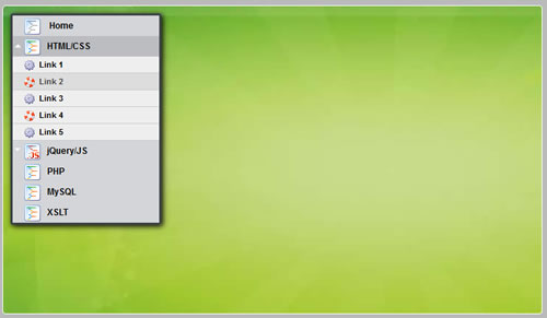 可以展開和閉合子菜單的CSS3垂直導航菜單
