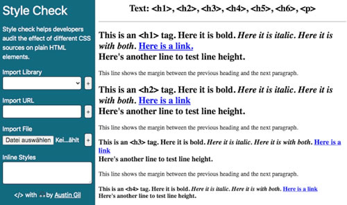 Style Check對 HTML 元素的影響