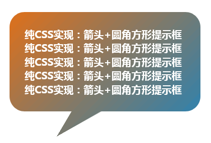 純CSS實(shí)現(xiàn):箭頭+圓角方形提示框tooltip