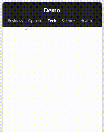 CSS響應式水平滾動導航