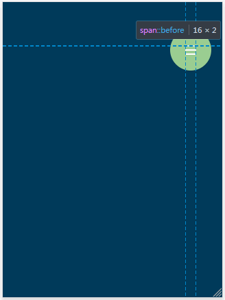 span標簽css使用:before和:after偽元素共同畫出三條橫杠