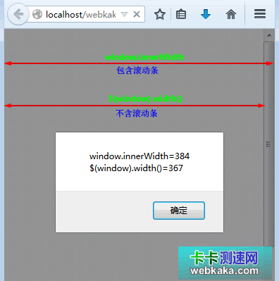 $(window).width()與window.innerWidth的區別