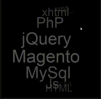 文字3D動畫隨鼠標向上或向下滾動(還會變速)