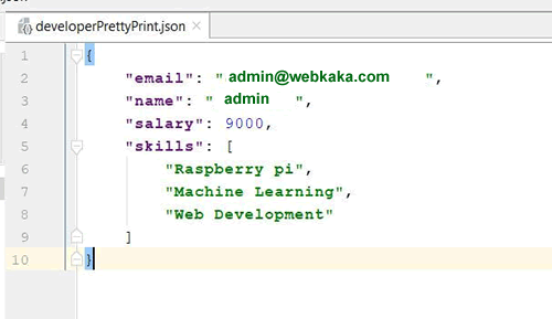 寫入漂亮打印的 JSON 數據后的文件